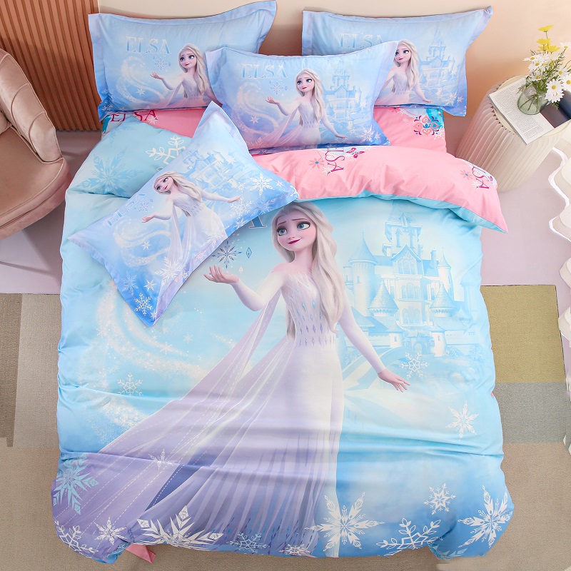 Total Cotton Cartoon Four Sets Girls Love Salsa Main Wind Children Pure Cotton Quilt Cover Bed Linen Ice Chic Edge Esha Bed-Taobao
