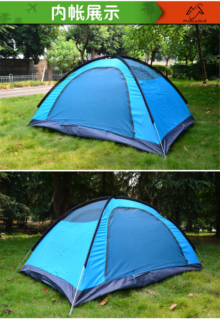 Wholesale PINNACLE outdoor 2-person 3-person double-layer double-door camping aluminum pole tent rainproof 3000mm