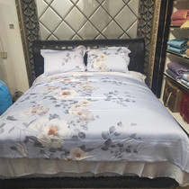 Dreamlike Huairou cotton printed with four pieces of covered quilt cover cotton soft and satin printed sheet New Chinese flower special cabinet