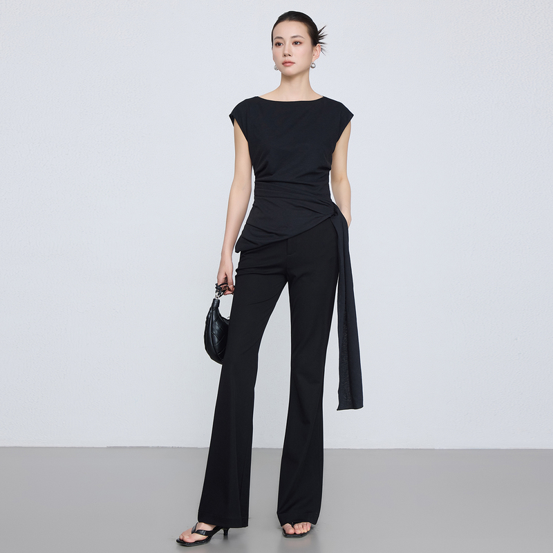 Supermodel Magic Pants Four-Way Stretch Flared Pants Women's Long Trousers 2026 Summer Thin Style Elastic Waist Slimming Drapey Bell-Bottom Pants Supermodel Magic Pants Four-Way Stretch Flared Pants Women's Long Trousers 2026 Summer Thin Style Elastic Waist Slimming Drapey Bell-Bottom Pants
