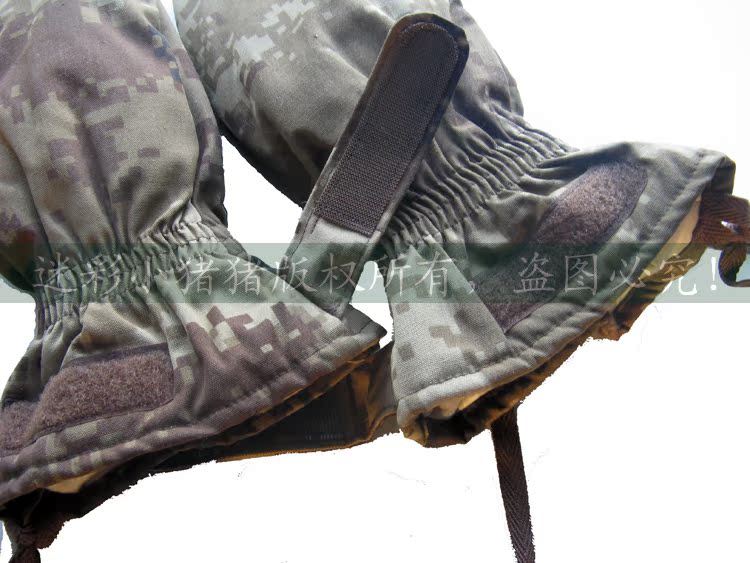 Đích thực giao 07 găng tay 07 găng tay bên ngoài sa mạc ngụy trang hai ngón tay găng tay bông ngoài trời mùa đông găng tay lạnh ba màu sắc găng tay sợi