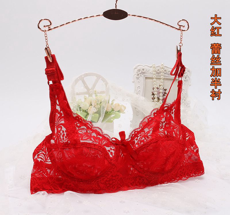 Bra phụ nữ vòng thép mỏng mùa hè siêu mỏng mờ sexy vải tuyn không thép quăng phụ nữ ngủ nữ.