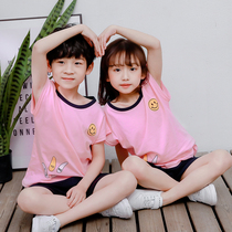 Kids short sleeve set cotton thin style boys summer baby boy girl kids summer girls T-shirt summer