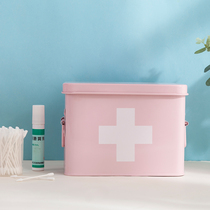 Powder Yan Nordic style household iron medicine box with Tray storage medicine cosmetics mask sunscreen anti-rust and durable