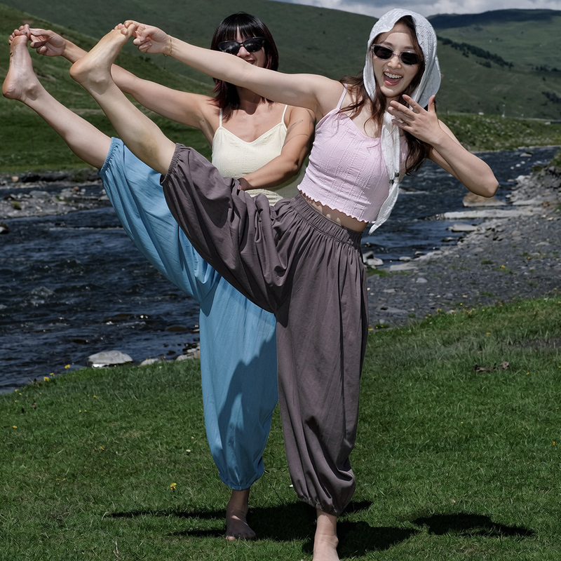Wander Child Yoga Pants for Women, Summer Thin Morning Pants, Sports Fitness Pilates Loose-Fitting Outerwear, Not Embarrassing to Wear Wander Child Yoga Pants for Women, Summer Thin Morning Pants, Sports Fitness Pilates Loose-Fitting Outerwear, Not Embarrassing to Wear
