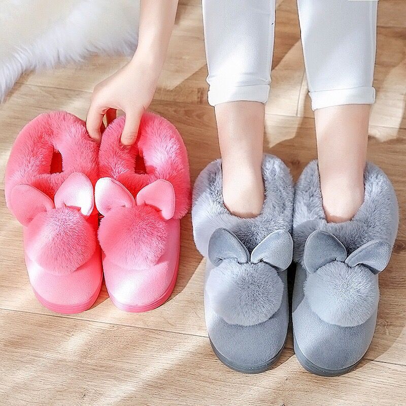 Mùa đông phiên bản Hàn Quốc của đôi dép mới đôi dép có lông bằng bông bóng mua dép