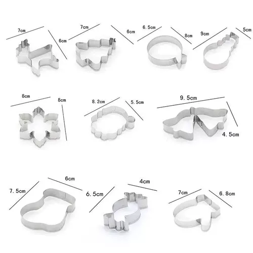 Рождественская печенья из нержавеющей стали набор плесени Рождество из нержавеющей стали печенья