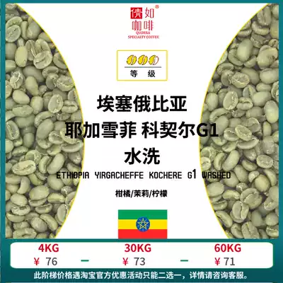 1kg Coffee Raw Bean Ethiopia Ethiopian Ezea Xuefin Kocher G1 Wash