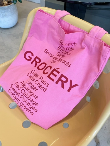 Lost Cold-Корейская нишевая розово-розовая холщовая сумка с буквами, сумка через плечо для обеденного стола, многоразовая сумка через плечо