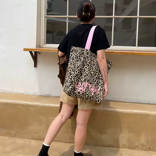 Оригинальная ретро вместительная и большая розовая сумка, шоппер