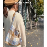 Демисезонная сумка на одно плечо, сумка подмышку на одно плечо, тканевый мешок, скандинавский стиль