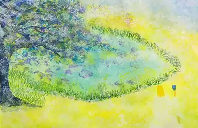 Out (destiny) watercolor tranquility 54*39