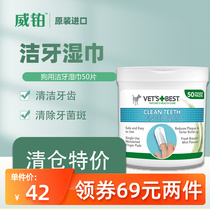 Veplatinum Vetsbeswest Green Cross Raw Dress Imported Dog Cleaning teeth Tooth Scale Finger Wet Wipes for 23 years Due