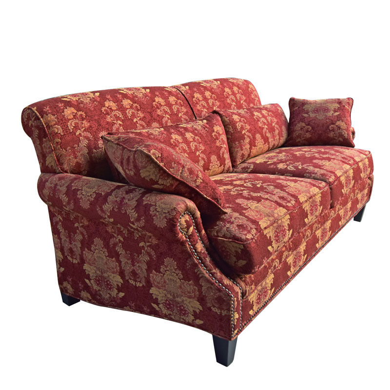 Импортная ткань, диван, красная роскошная подставка для ног для гостиной, в американском стиле, увеличенная толщина 