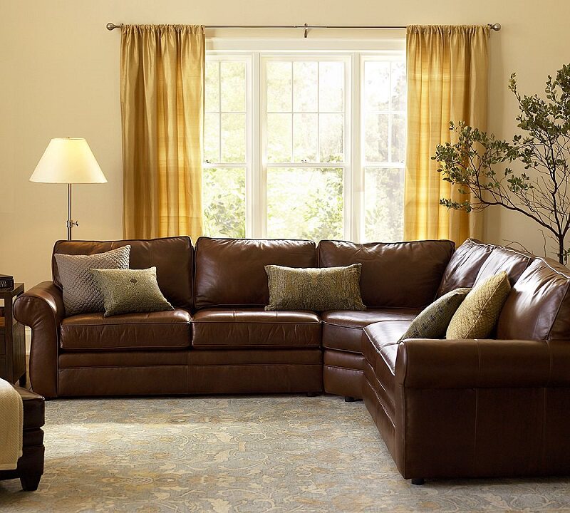 Прямоугольный диван, подставка для ног, в американском стиле 