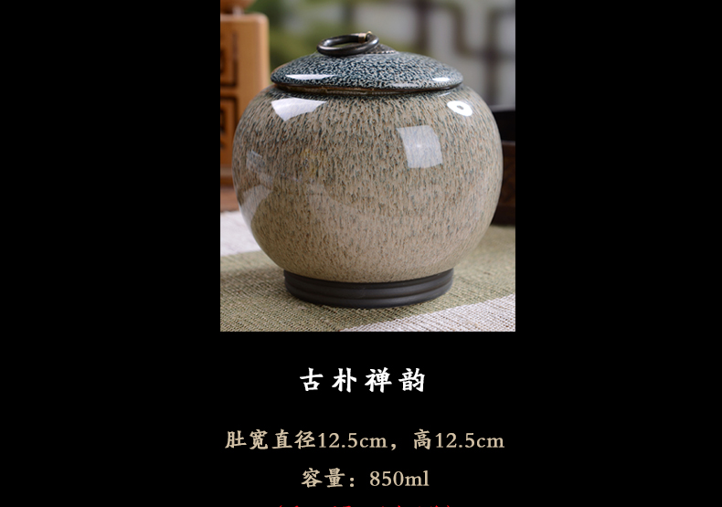 Large household storage tanks in jingdezhen up caddy fixings ceramic seal box of pu - erh tea, green tea caddy fixings