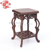 Chicken wing wood seahorse several square base Solid wood carving Home accessories Buddha statue vase Jade handicraft ornaments