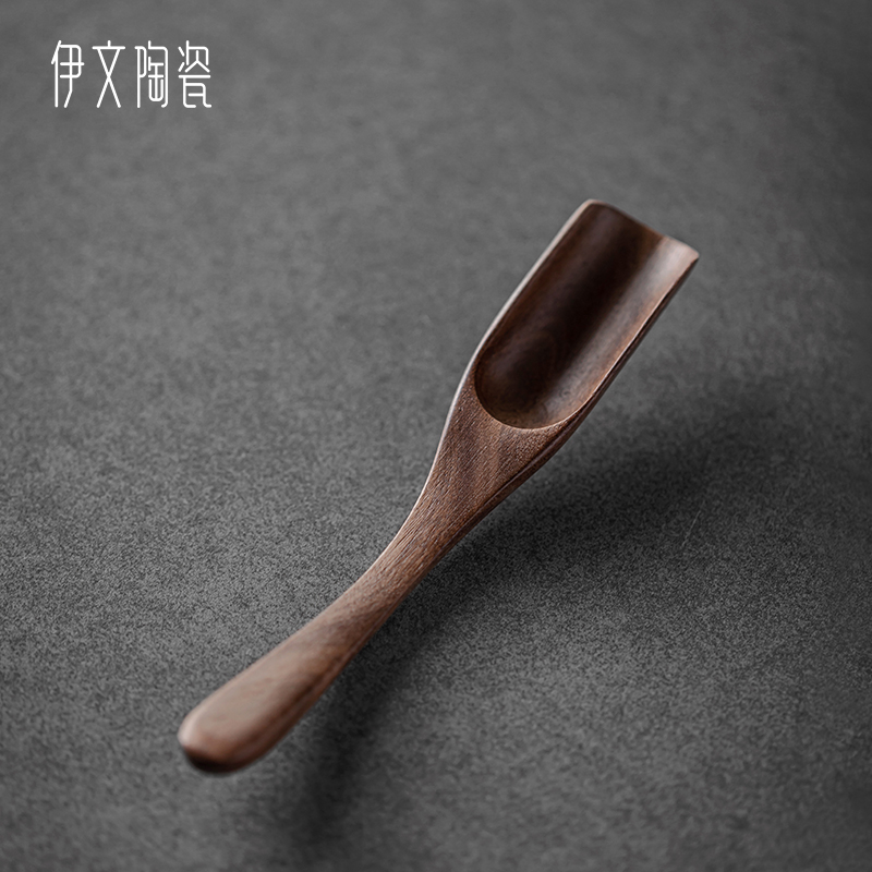 Iven Ceramic Hu Peach Wood Tea Spoon Tea Spade Single Tea Ware Accessories Accessories Teaspoon Spoon Tool Shovel Teaspoon-Taobao