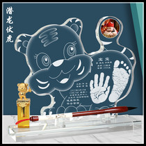 Hands Feet Print Tiger Year Crystal Hand Foot Print Tire Hair brush Hair Hair Zhang Cord Zhang Beijing Door-to-door Haircut snorkeling snorkeling