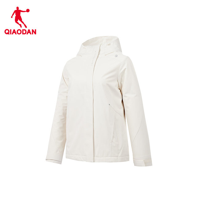 ຈີນ Jordan Mall ຮູບແບບດຽວກັນ Woven Windbreaker ແມ່ຍິງ 2023 ລະດູຫນາວໃຫມ່ອົບອຸ່ນ Casual Hooded Windbreaker Jacket