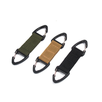 Tactical nylon webbing buckle two-way triangle buckle quick hanging outdoor multifunctional mountaineering buckle backpack key chain