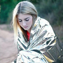 210*130 double-sided silver survival life-saving blanket outdoor portable multifunctional emergency insulation blanket reflective sunscreen blanket