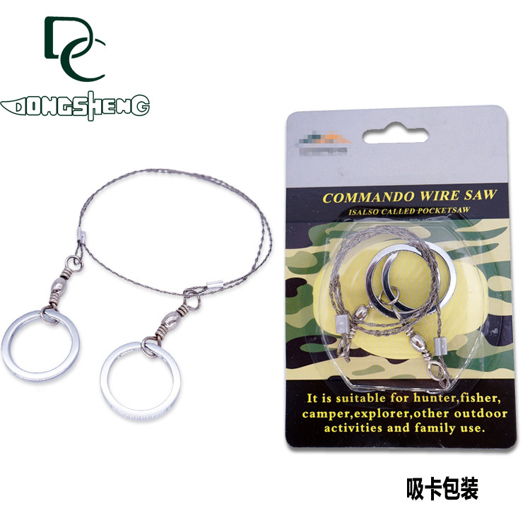 Outdoor survival rope saw wire saw 4-strand wire saw survival rope chain saw wire data can be 360 degrees rotation suction card