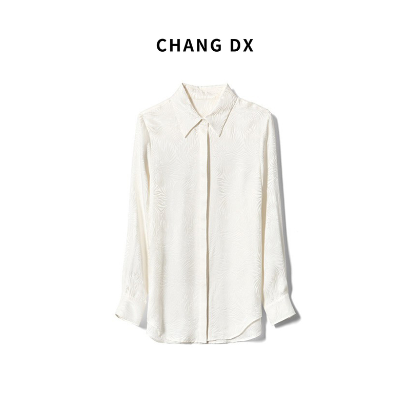 Changdx Silk Jacquard Long-Sleeved Shirt 203
