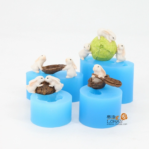 Трехмерный кролик, силиконовая форма, фондан, акриловая свеча