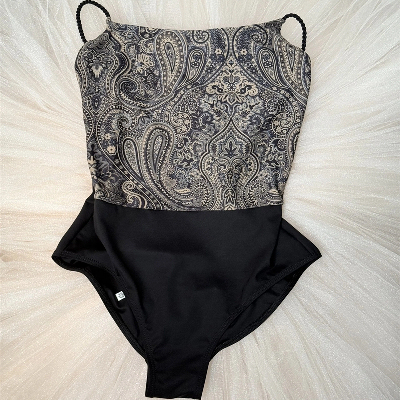 Paisley Nocturne•Ballet Bodysuit Art Series High Elasticity Skin-Friendly Gymnastics Suit Yoga Swimwear One-Piece Shapewear