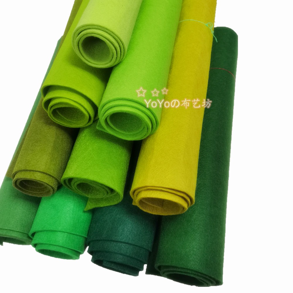 3mm thick felt cloth kindergarten ring wall background fabric handmade DIY non-woven green needle-punched non-woven fabric