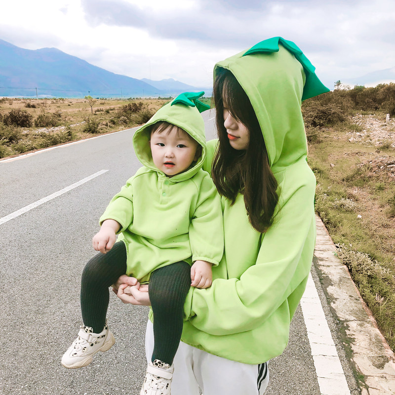 Mother and Child Pack ins New Tide Net Red Mother and Women's Wear Foreign-style Baby Clothes Children's Casual Jacket Outer Set