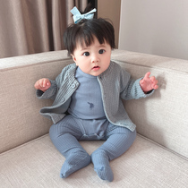 Infant and childrens top clothes female baby knitted cardigan sweater outer suit children boy 1 year old 6 months spring autumn winter clothes