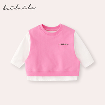 Bella Le baby clothes girls long-sleeved T-shirt summer clothes 0-1 years old 3 boys baby bottoming shirts cotton top clothes summer clothes
