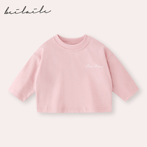 Bella Le baby clothes girls long-sleeved T-shirt summer clothes 0-1 years old 3 boys baby bottoming shirts cotton top clothes summer clothes