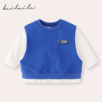 Bella Le baby clothes girls long-sleeved T-shirt summer clothes 0-1 years old 3 boys baby bottoming shirts cotton top clothes summer clothes