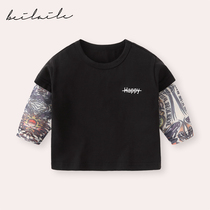Bella Le baby clothes girls long-sleeved T-shirt summer clothes 0-1 years old 3 boys baby bottoming shirts cotton top clothes summer clothes