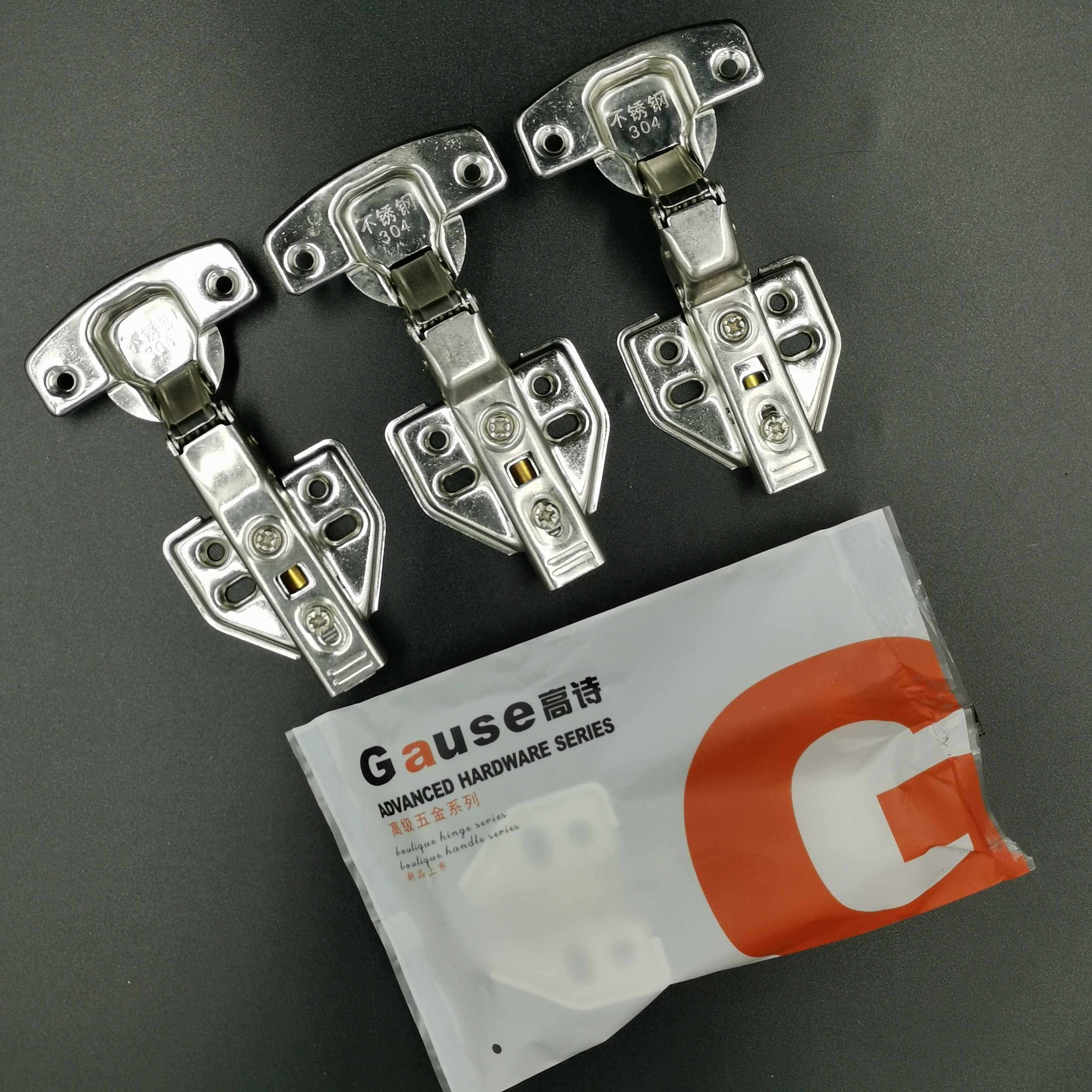 High Shih Bag 12 thick stainless steel hydraulic hinged wardrobe cabinet door fixed foot cushioned damping aircraft hinges