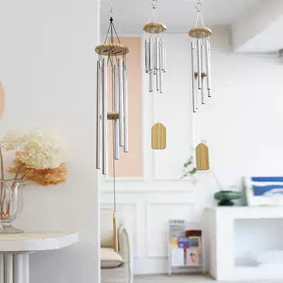 Metal wind chimes Silver tube wind chimes Birthday gifts Home creative wind chimes Hanging home decoration wind chimes
