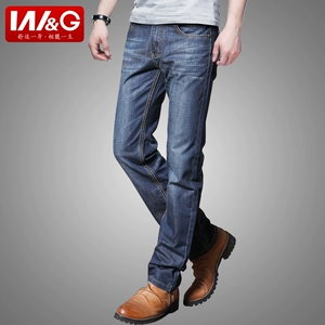 Mùa xuân và mùa hè nam thẳng jeans nam quần thanh niên lỏng thường kích thước lớn quần Mỏng hoang dã quần mới
