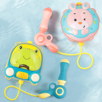 Backpack-type small water gun Children Baby spray water pull-out toys large-capacity boys and girls play in the water