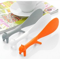 Cute squirrel rice spoon Vertical non-stick rice spoon Kitchen tableware plastic rice spoon Rice cooker rice shovel