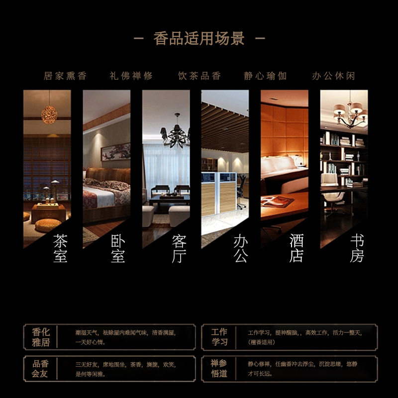 товар из китая 伽楠棋楠香100克盒装乌身圆叶芽庄沉香线香净化空气茶室 室内熏香