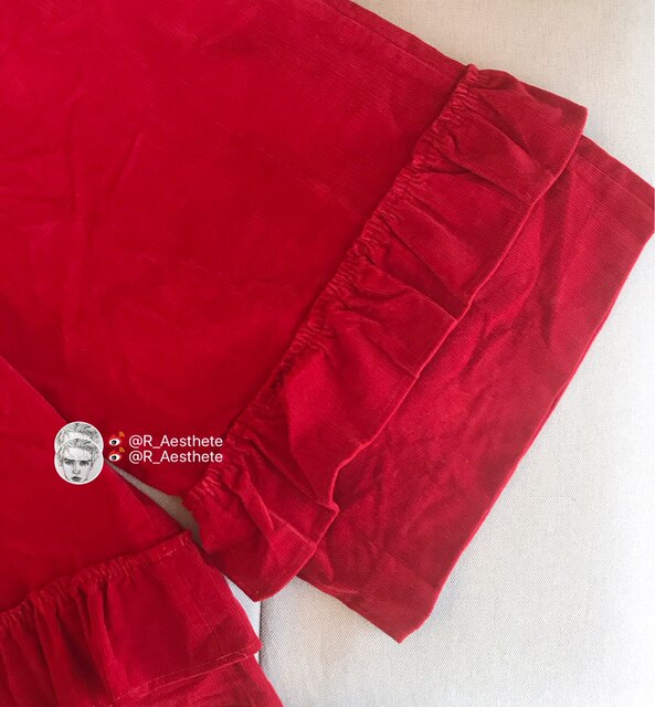 In Stock 70% off British Brand Shrimps Dark Red Wide-Leg Pants