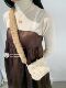 Sold Out: Knitted Designer Swaying Off-White Wool Knit Crossbody Bag