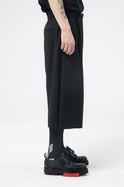 In Stock 50% off Attempt Black Double-Folded Ribbon Warrior Pants