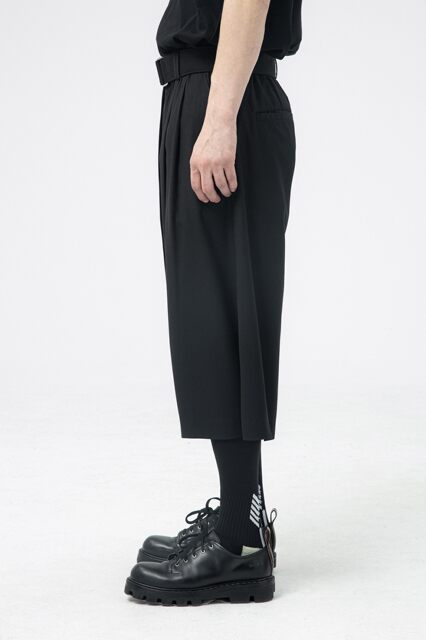 In Stock 50% off Attempt Black Double-Folded Ribbon Warrior Pants