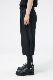 In Stock 50% off Attempt Black Double-Folded Ribbon Warrior Pants
