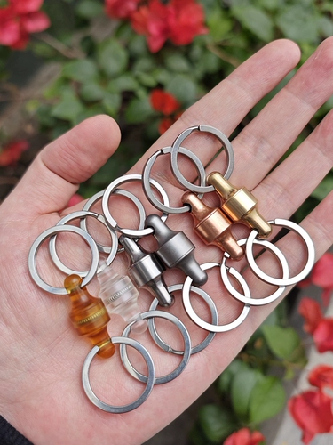 Prometheus Spring Dual Fast Bugle Tool Universal Key Кольцо с желтым медным титаном PEI