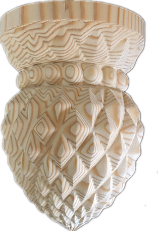 East Yang Wood Carving Ancient Building Garden Decoration Wood Carving Nestle Flower column Lotus pineapple Pineapple Pinewood custom made of solid wood